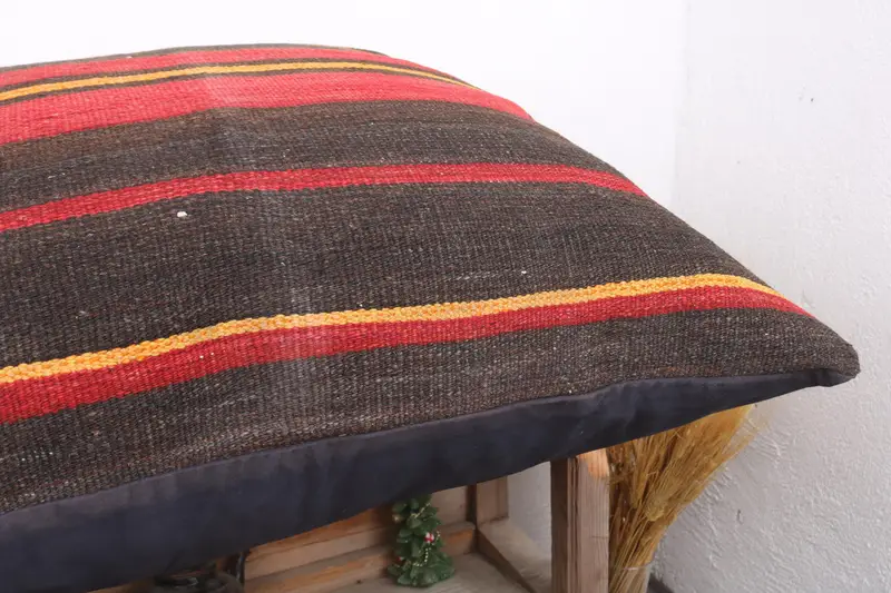 Vintage Pillow, 28x28 Red Cushion Cover, Meditation Cushion, Kilim Pillow, Vintage Kilim Throw Pillow, Decorative Bolster Pillow Sham, Cushion - 6