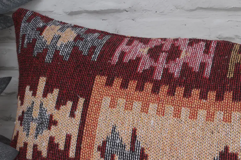 Turkish Kilim Pillow, Antique Pillows, 16x48 Beige Cushion, Throw Kilim Pillow, Bright Cushion Case, Southwestern Cushion Case, Pillow Case - 2