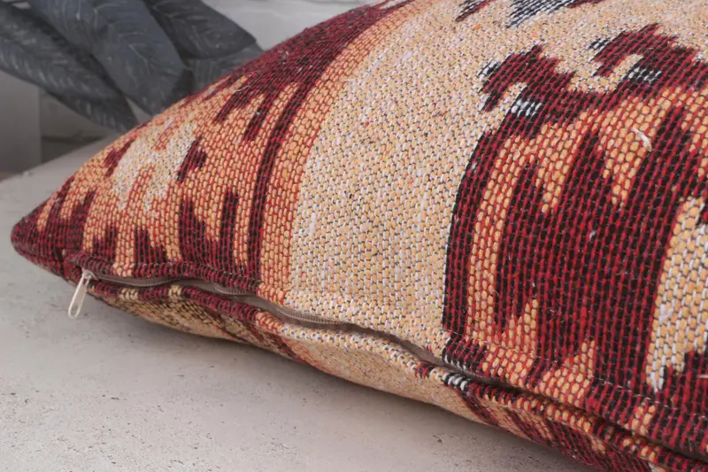 Turkish Kilim Pillow, Antique Pillows, 16x48 Beige Cushion, Throw Kilim Pillow, Bright Cushion Case, Southwestern Cushion Case, Pillow Case - 6