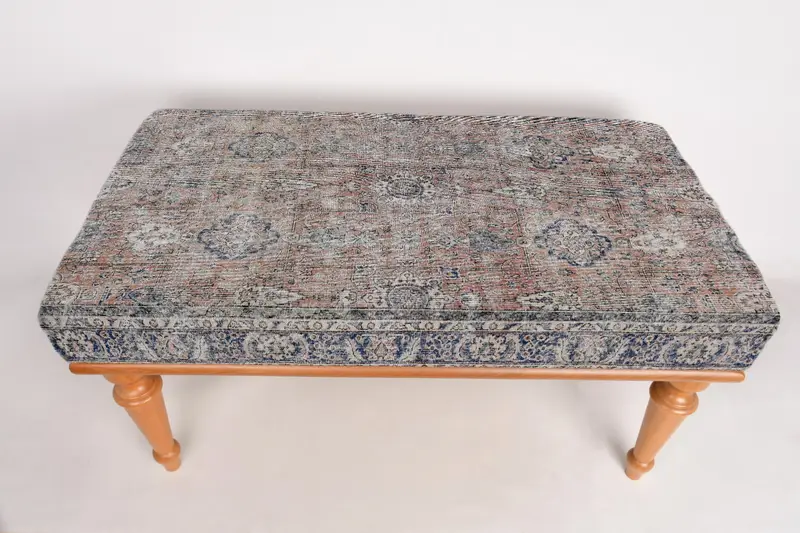 Modular Kilim-Inspired Ottoman Set, Comfort and Style with Turkish Wool Blend Ottoman