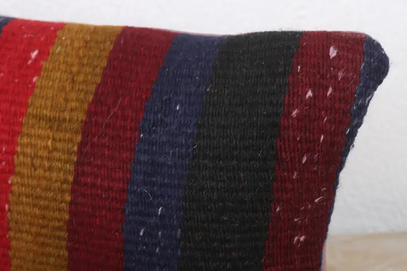 Kilim Pillow Cover, Southwestern Cushion Case, Gift Pillow, Antique Pillows, Luxury Cushion, 8x16 Red Cushion Cover, Pillow Case - 5