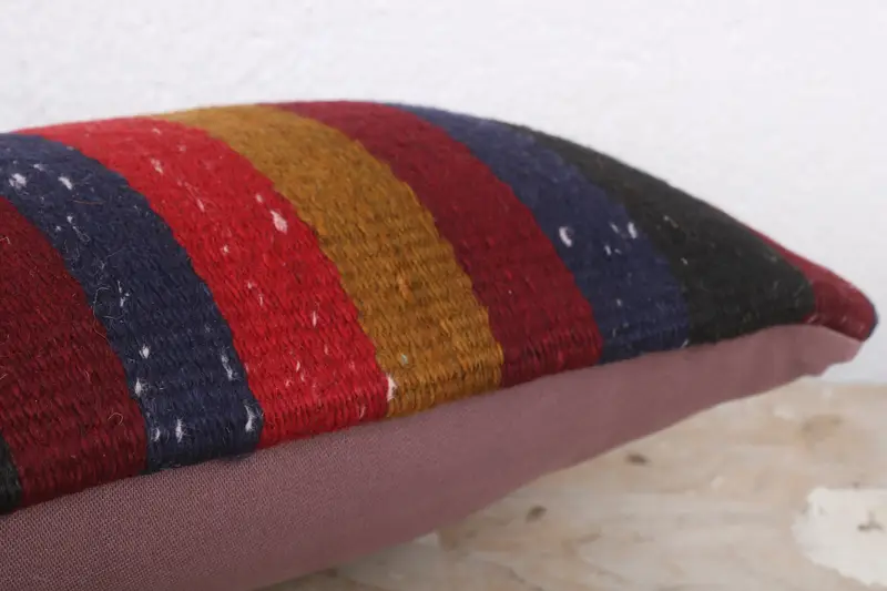 Kilim Pillow Cover, Southwestern Cushion Case, Gift Pillow, Antique Pillows, Luxury Cushion, 8x16 Red Cushion Cover, Pillow Case - 6
