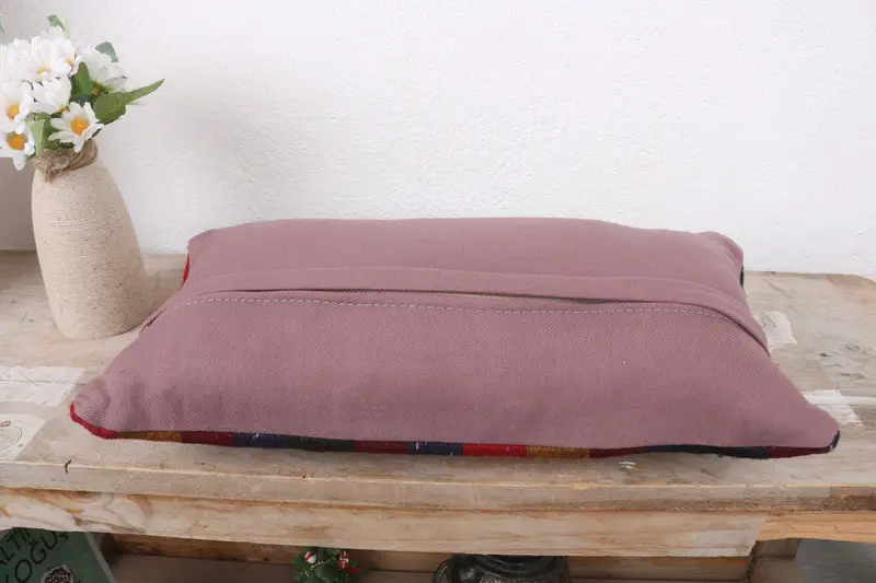 Kilim Pillow Cover, Southwestern Cushion Case, Gift Pillow, Antique Pillows, Luxury Cushion, 8x16 Red Cushion Cover, Pillow Case - 7