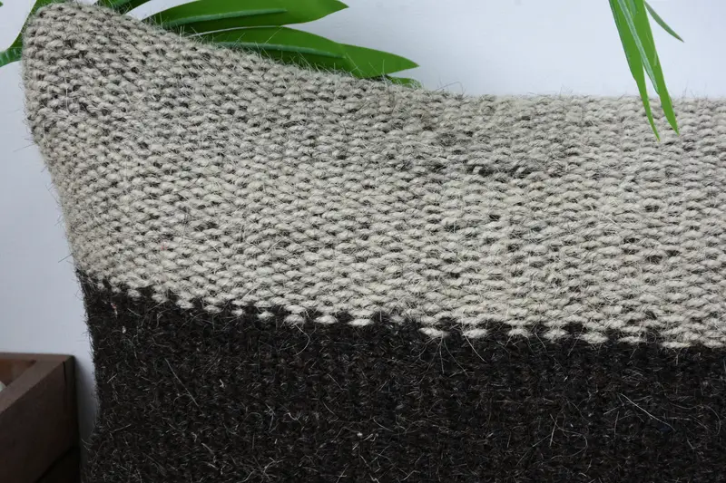 12x36 Brown Pillow, Pillow Sham, Wool Kilim Pillow Cushion, Home Decor Pillow, Antique Pillows, Vintage Kilim Pillow, Tribal Pillow Case - 2