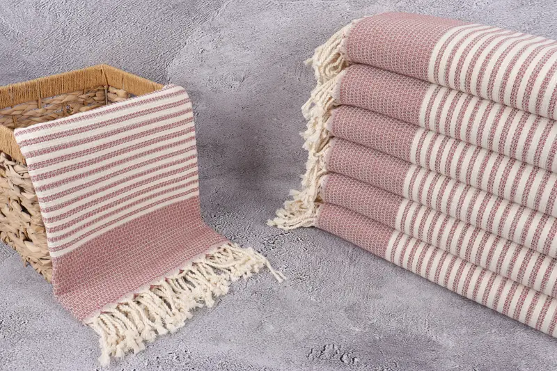 68x40 Cotton Striped Towel, Gift For Him, Housewarming Gift, Spa Towel, Personalized Home Gift Wedding, Sand-resistant towel, Bridal Party Gifts - 3