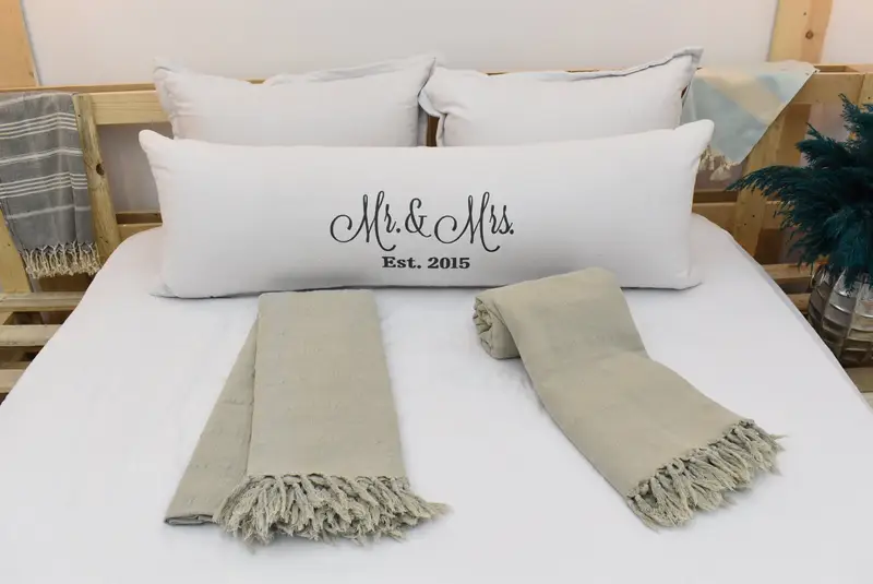 Tischdecke, Bachelorette Party Geschenke Brautjungfern, gewebte Wurfdecke, bestes Hochzeitsgeschenk, dekorative Decke, 92x70 Baumwoll -Stonewashed Handtuch - 4