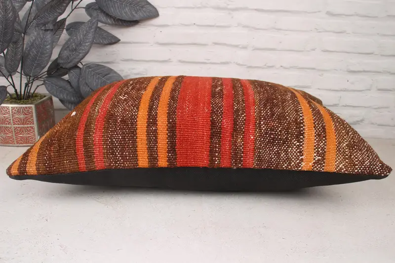 Home Decor Pillow, 16x24 Red Cushion Case, Handmade Kilim Cushion, Turkish Pillow, Aesthetic Pillow Sham, Boho Throw Cushion Case, Cushion - 5