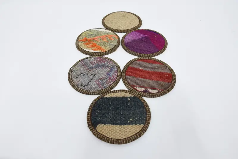 Braun und Beige gestreifter Untersetzer, langlebiger und eleganter Untersetzer