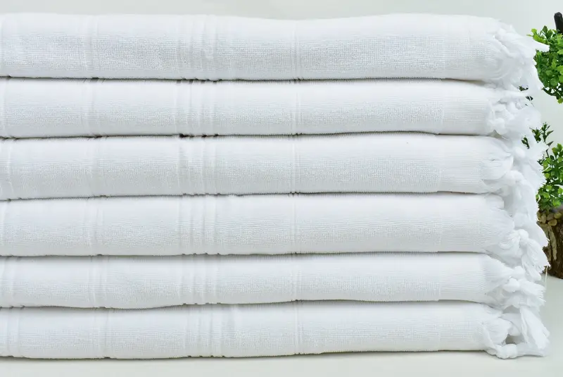 70x36 Cotton Striped Terry Towel, Organic Turkish towel, Quick-dry peshtemal, Best Beach Towel, Gift For Bride, Pool Towels, Wedding Towel - 3