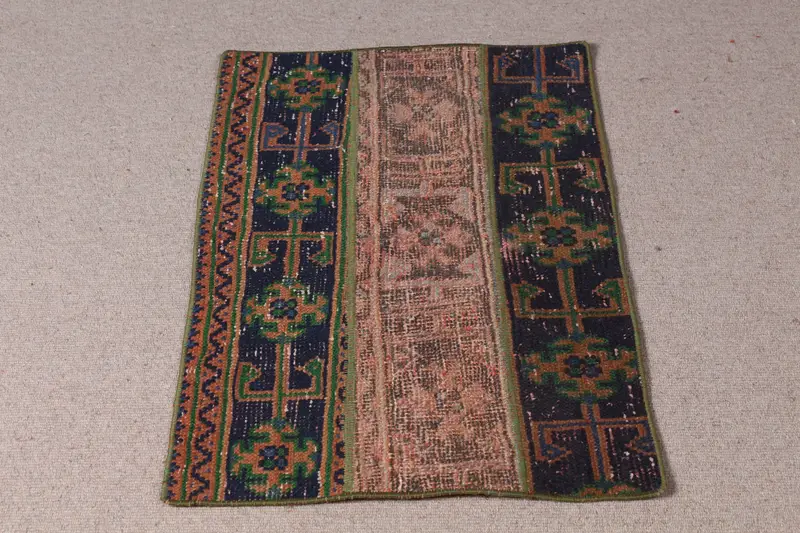 グリーン & ブルー アニマル プリント ラグ、1.8x2.8 フィート