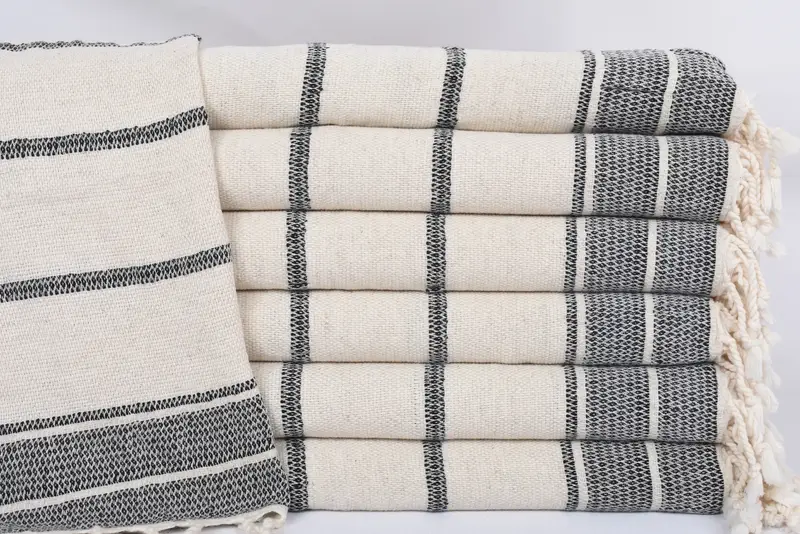 Summer Towel, Small Bath Towels, Organic Towel, Birthday Gift, 40x20 Linen Striped Towel, Turkish Hand Towel, Summer Gift, Gym Towel, Wedding Gift - 1