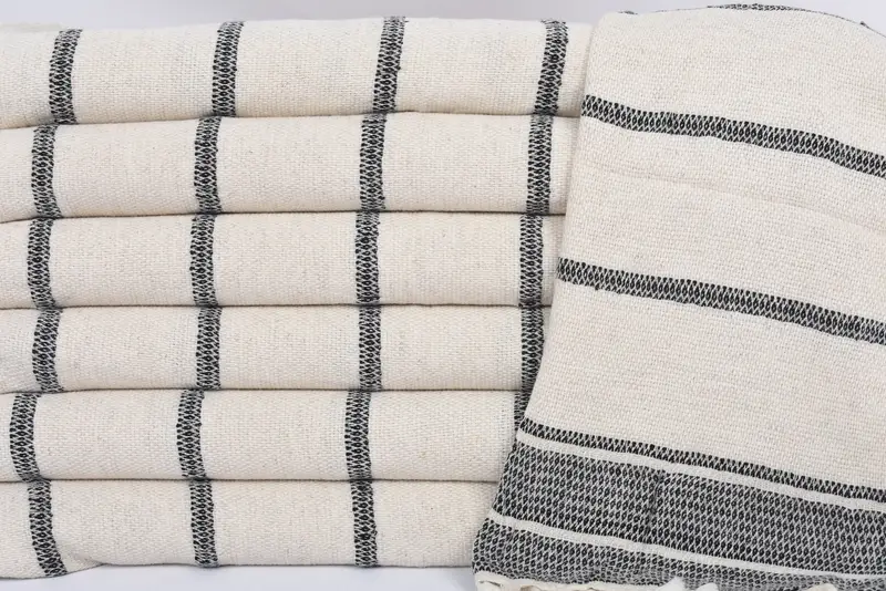 Summer Towel, Small Bath Towels, Organic Towel, Birthday Gift, 40x20 Linen Striped Towel, Turkish Hand Towel, Summer Gift, Gym Towel, Wedding Gift - 2