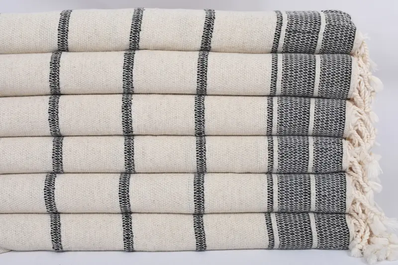 Summer Towel, Small Bath Towels, Organic Towel, Birthday Gift, 40x20 Linen Striped Towel, Turkish Hand Towel, Summer Gift, Gym Towel, Wedding Gift - 3