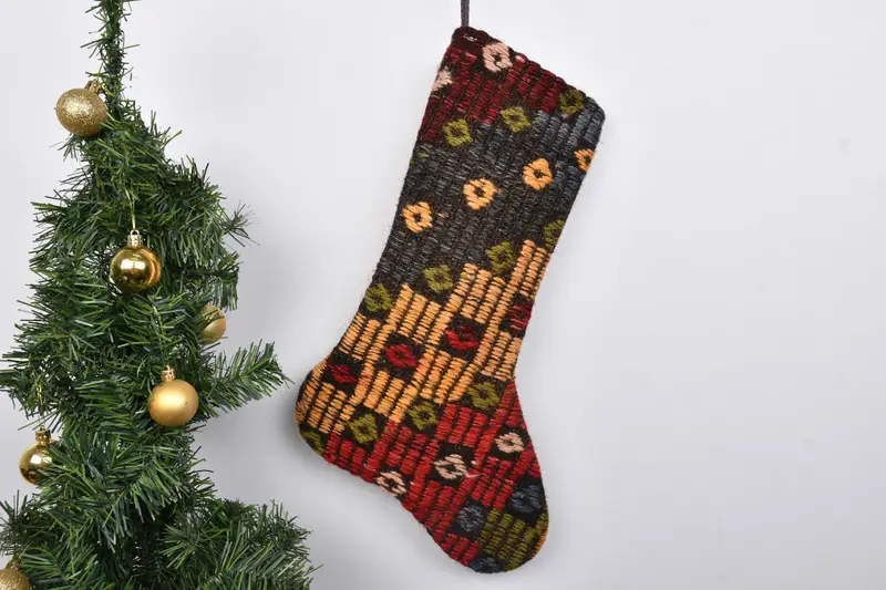 Kişiselleştirilmiş Noel Süsleri Çorabı, 7 İnç Rustik Çorap