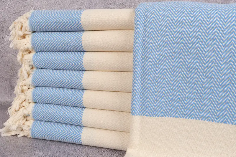 Personalized Towel, Large Turkish Towel, Luxury Beach Towel, Wedding Gift Ideas, 70x40 Cotton Herringbone Towel, Bachelor Bachelorette Party Favors - 1