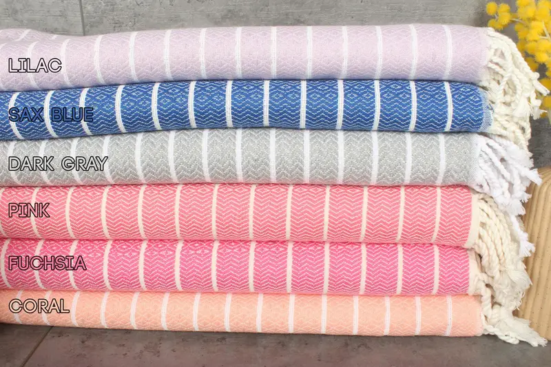 Bachelorette Gifts Organic Cotton Striped Towel, Bath, 40x71 Inches