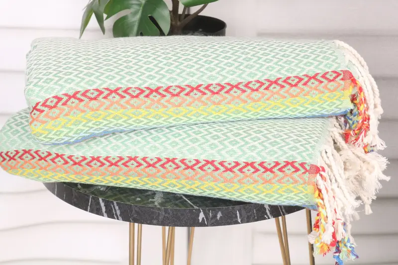 Gifts For Him, Handmade Turkish hammam towel, Quick-dry peshtemal, 70x40 Cotton Diamond Towel, Personalized Turkish Towel, Gift For Best Friend - 3
