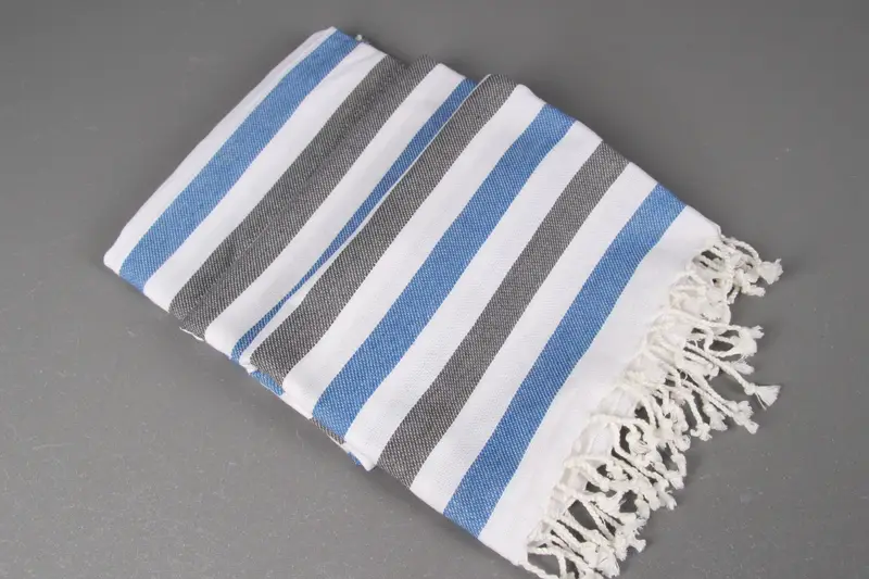 Luxury towel, Peshtemal beach towel with unique design, 64x36 Cotton Striped Towel, Engagement Gift, Bachelorette Party Gift, Turkish hand towel - 7