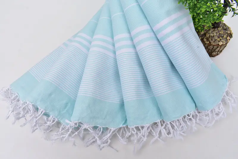 Organic Tea Towel, Turkish Hand Towel, Personalized Dish Towel, 40x24 Cotton Striped Towel, Personalized Gift For Him, Monogrammed Hand Towel - 4