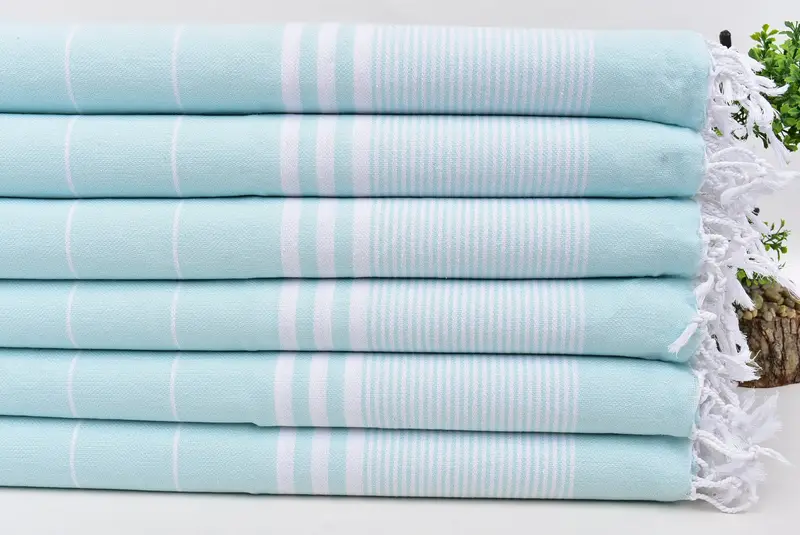 Organic Tea Towel, Turkish Hand Towel, Personalized Dish Towel, 40x24 Cotton Striped Towel, Personalized Gift For Him, Monogrammed Hand Towel - 3