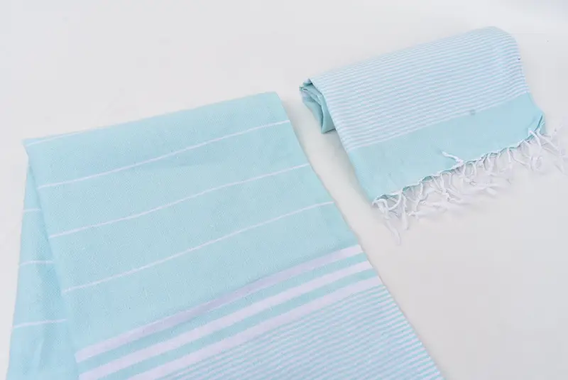 Organic Tea Towel, Turkish Hand Towel, Personalized Dish Towel, 40x24 Cotton Striped Towel, Personalized Gift For Him, Monogrammed Hand Towel - 7