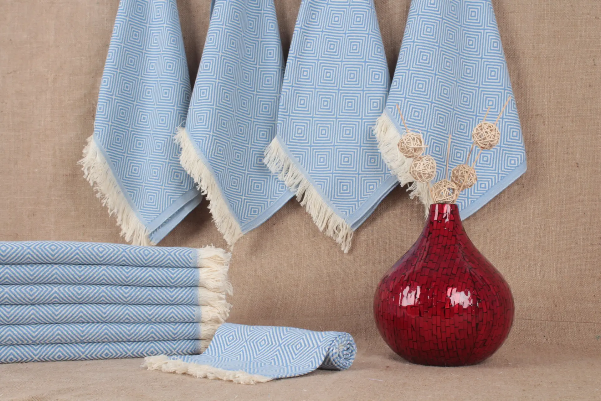 Personalized Organic Cotton Towel Light Blue, 20x28 Inches - 1