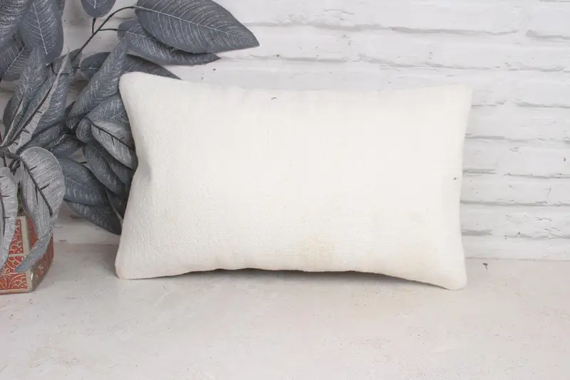 Home Decor Pillow, Gift Pillow, 12x20 White Cushion Case, Armchair Cushion Case, Pillow, Kilim Pillow Cover, Garden Cushion, Custom Pillow Sham - 1