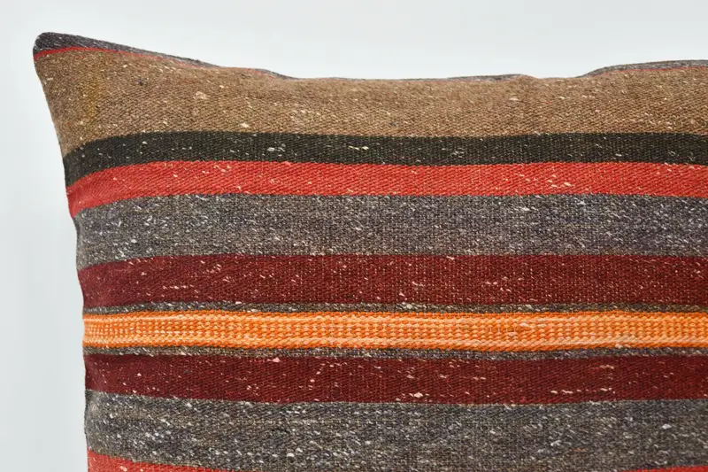 Vintage Kilim Pillow, Boho Pillow Sham Cover, Kilim Pillow Cover, Authentic Pillow, 20x20 Red Cushion Cover, Anatolian Pillow Case, Pillow Case - 2