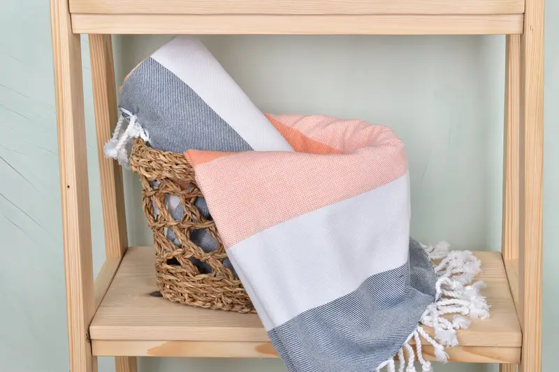 70x40 Cotton Striped Towel, Turkish Towel USA, Bridemaids Beach Towel, Handmade Turkish Towel, Birthday Gift, Turkish hand towel, Bridesmaid Gift - 4