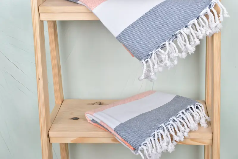70x40 Cotton Striped Towel, Turkish Towel USA, Bridemaids Beach Towel, Handmade Turkish Towel, Birthday Gift, Turkish hand towel, Bridesmaid Gift - 5