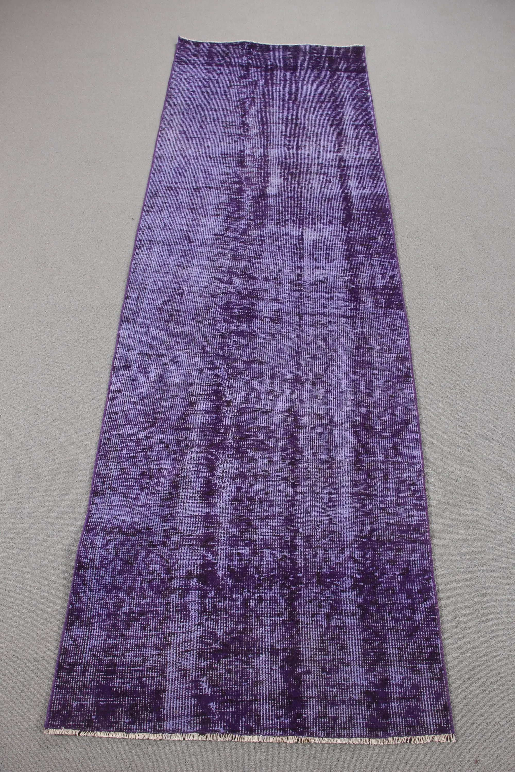 Vintage Rug 2.6x8.2 ft (79x249 cm), Purple Southwestern Turkish Rug - 1