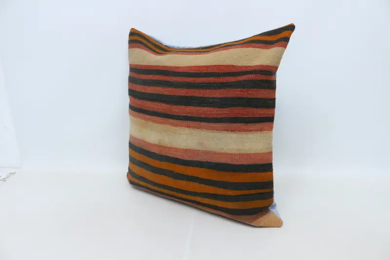 Vintage Kilim Pillow, Aesthetic Pillow Cover, Cushion Cover, 28x28 Red Cushion Case, Interior Designer Pillow, Seat Cushion Case, Boho Pillow - 4
