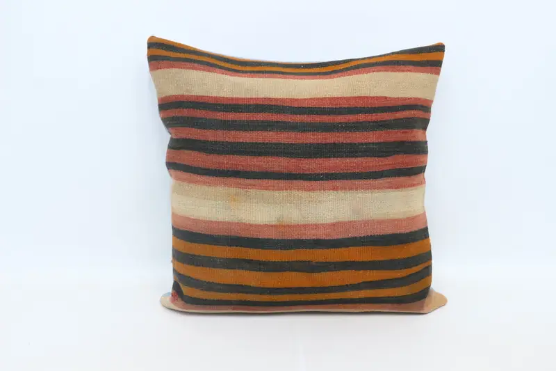 Vintage Kilim Pillow, Aesthetic Pillow Cover, Cushion Cover, 28x28 Red Cushion Case, Interior Designer Pillow, Seat Cushion Case, Boho Pillow - 1