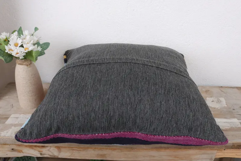 Throw Kilim Pillow, 16x16 Pink Pillow Case, Vintage Kilim Throw Pillow, Handmade Kilim Cushion, Pillow Sham, Ethnic Throw Cushion - 7