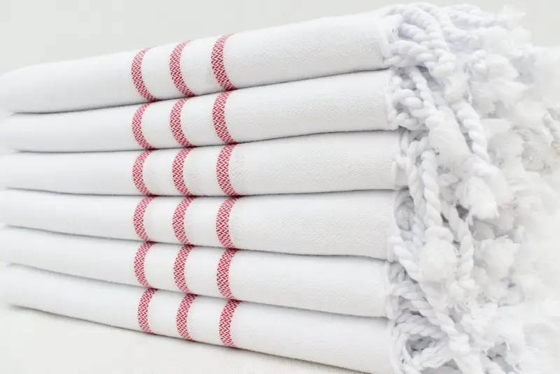 Monogramlanmış el havlu, spor salonu havlu, özelleştirilmiş Türk havlu, kişiselleştirilmiş bulaşık havlu, 40x24 pamuklu çizgili havlu, Hizmetçi Hizmetleri, Düğün Favors - 4