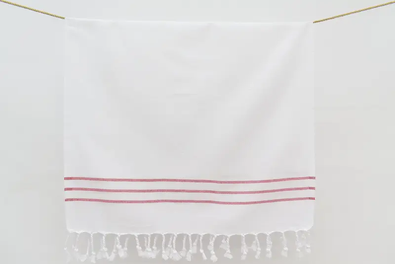 Monogramlanmış el havlu, spor salonu havlu, özelleştirilmiş Türk havlu, kişiselleştirilmiş bulaşık havlu, 40x24 pamuklu çizgili havlu, Hizmetçi Hizmetleri, Düğün Favors - 8