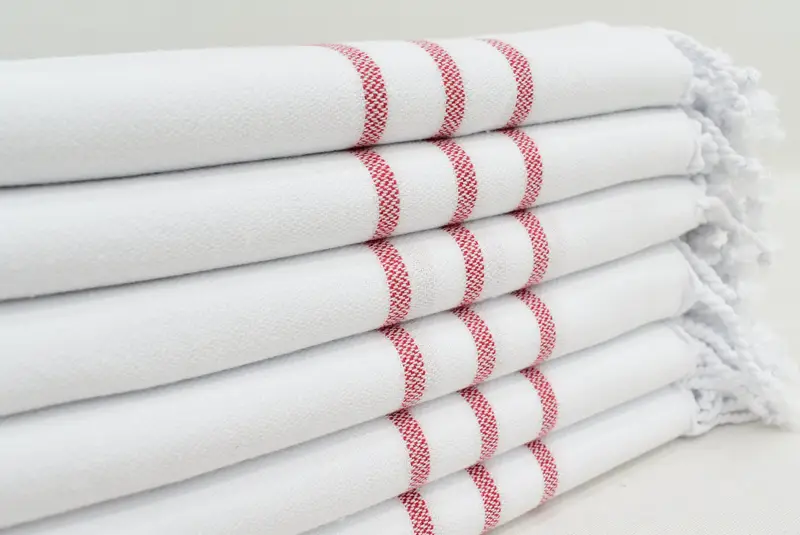 Monogramlanmış el havlu, spor salonu havlu, özelleştirilmiş Türk havlu, kişiselleştirilmiş bulaşık havlu, 40x24 pamuklu çizgili havlu, Hizmetçi Hizmetleri, Düğün Favors - 3