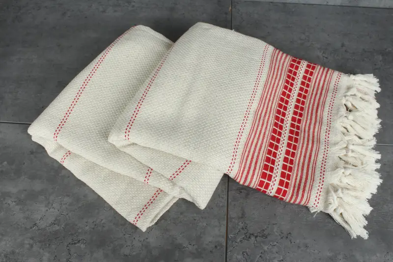 Best Friend Wedding Gift, Throw Blanket, Tablecloth, Woven Blanket, Turkish Cotton Blanket, Valentines Gift, 96x94 Linen Striped Towel - 5