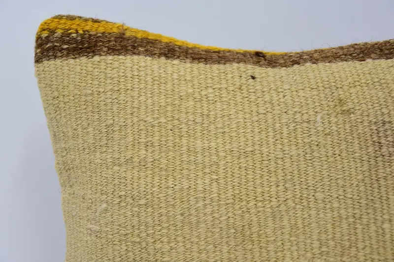 Seat Pillow Case, Chair Pillow Sham, Pillow for Couch, Kilim Pillow Cover, Pillow Cover, 12x12 Beige Pillow, Vintage Kilim Throw Pillow - 2