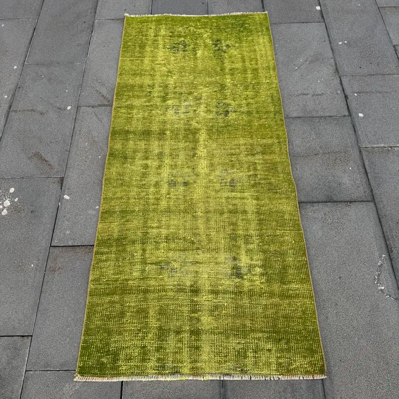 Zarif Yeşil Halı, 2,5x5,7 ft Sağlam Konfor