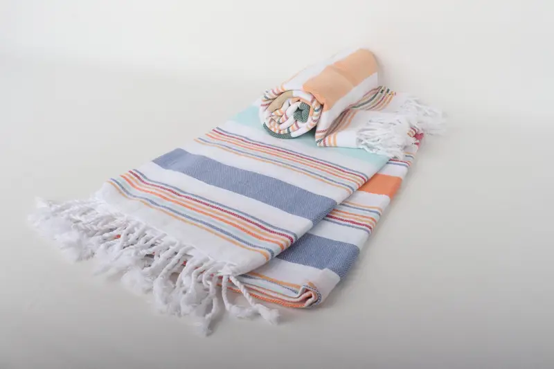 Custom Gift, Absorbent towel, 76x38 Cotton Striped Towel, Custom monogram Turkish beach towel USA, Merry Christmas Gifts, Embroidered Towel - 4