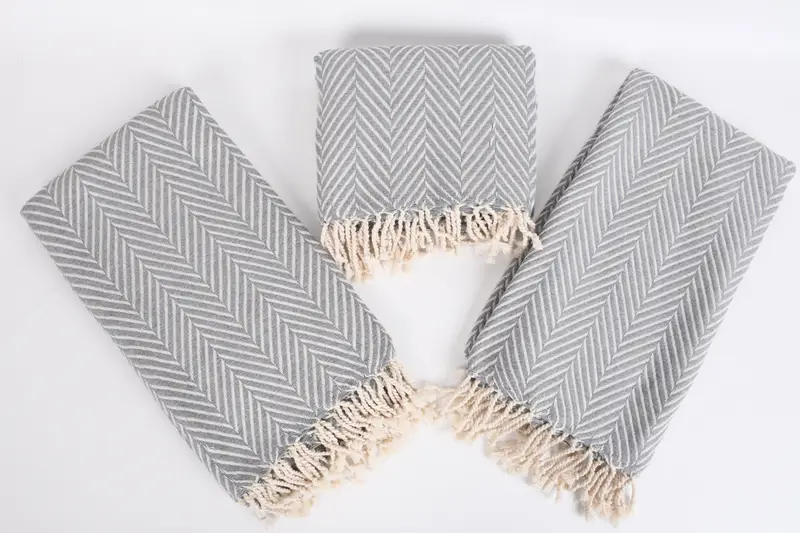 Lightweight Turkish towel, Organic Cotton Towel, Turkish bath towel, 70x40 Cotton Striped Towel, Wedding Day Gift For Bride, Absorbent towel - 6