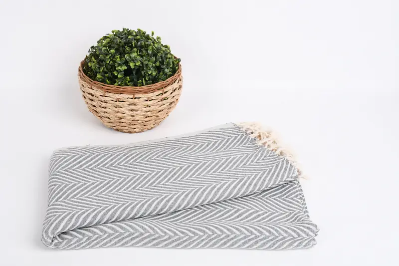 Lightweight Turkish towel, Organic Cotton Towel, Turkish bath towel, 70x40 Cotton Striped Towel, Wedding Day Gift For Bride, Absorbent towel - 4