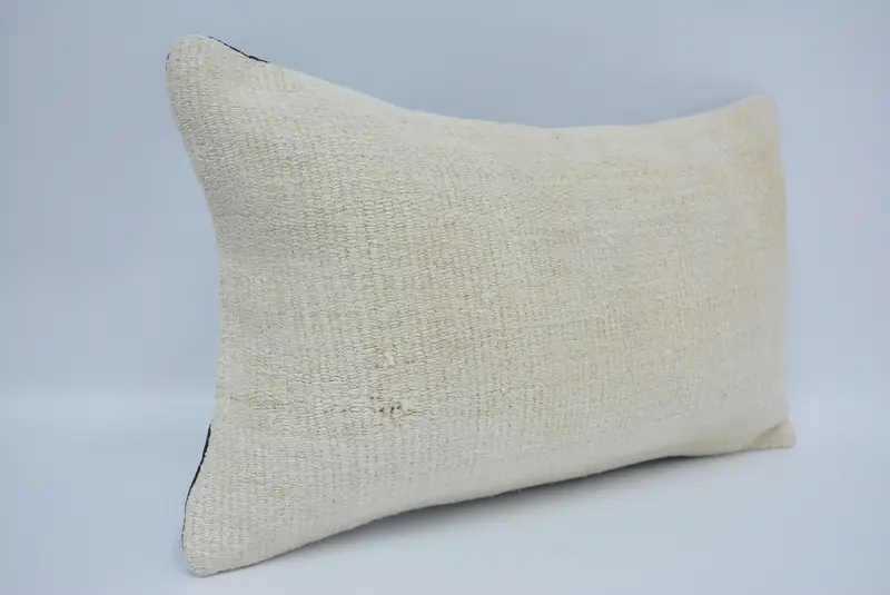 Traditional Cushion, Pillow Cover, Toss Pillow, Car Cushion Case, 12x20 Beige Pillow, Turkish Kilim Pillow, Gift Pillow, Vintage Pillow - 3