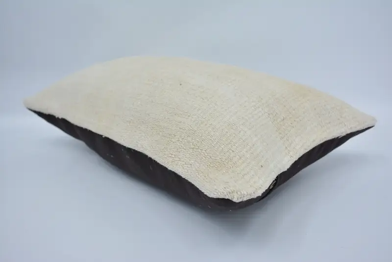 Traditional Cushion, Pillow Cover, Toss Pillow, Car Cushion Case, 12x20 Beige Pillow, Turkish Kilim Pillow, Gift Pillow, Vintage Pillow - 6
