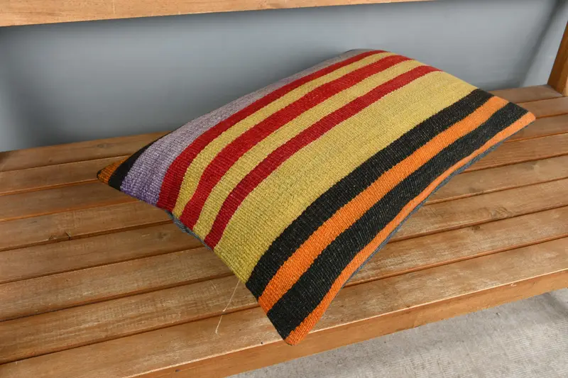 16x24 Red Cushion Case, Gift Pillow, Boho Pillow, Turkish Rugs Cushion, Bright Cushion Cover, Pillow Cover, Vintage Pillow, Southwestern Pillow Case - 2