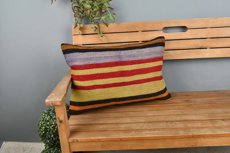 16x24 Red Cushion Case, Gift Pillow, Boho Pillow, Turkish Rugs Cushion, Bright Cushion Cover, Pillow Cover, Vintage Pillow, Southwestern Pillow Case - 1