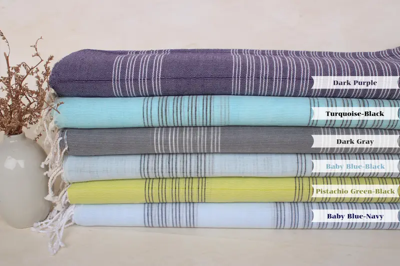 Monogrammed Beach Towel, Beach Bachelorette Party Decorations, Gift For Coworker, Housewarming Gift, Best Beach Towel, 70x40 Cotton Striped Towel - 2