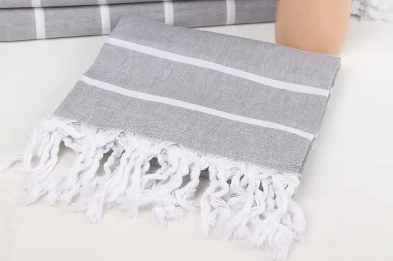 Wedding Gift, Gift Boxes Towel, 70x36 Cotton Striped Towel, Turkish Towel Beach Towel, Travel Towel, Gift For Him, Gym Towel, Cotton towel - 5