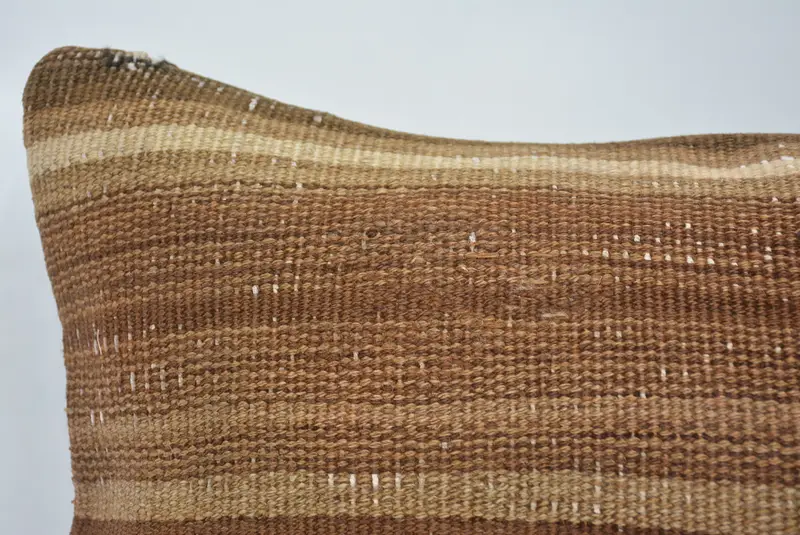 Decorative Cushion Cover, 16x24 Brown Cushion, Cushion Cover, Vintage Kilim Pillow, Ethnical Kilim Rug Pillow, Pillow for Sofa, Outdoor Pillow - 2